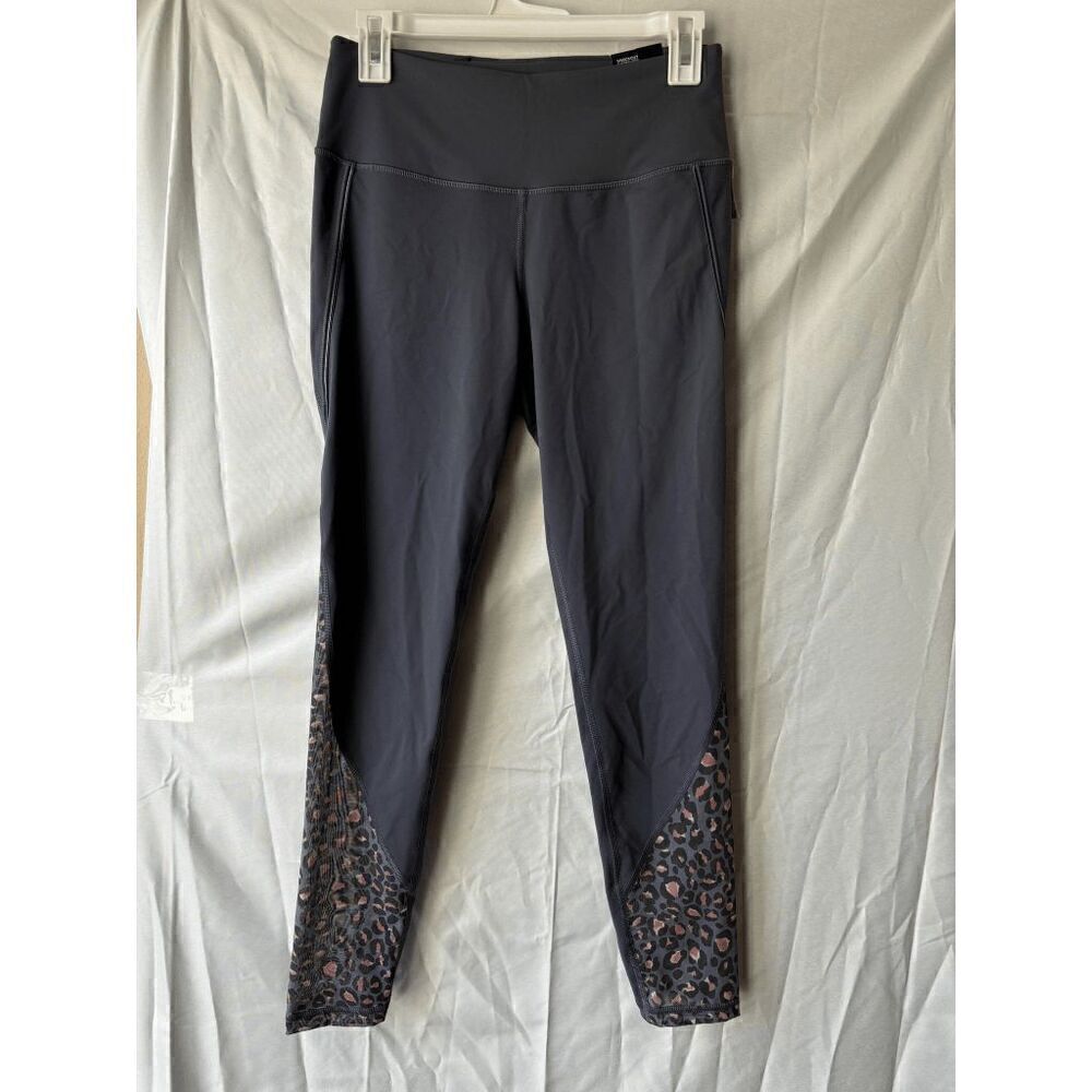 Victorias Secret Sport Knockout Tight in Grey with Cheetah Print Size Medium Reg